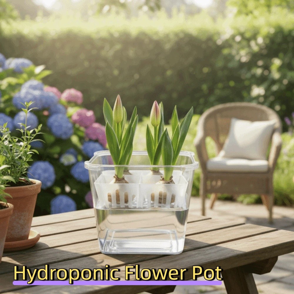 Self Watering Planter - 3 stuks 4-vakjes design hydroponische bloempot