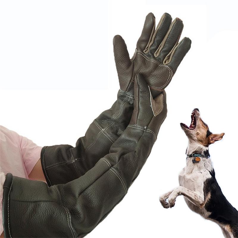 Garden Gloves - Huisdierenhandschoenen Koeienhuid Leer Anti-Grijpen Anti-Bijt Beschermende