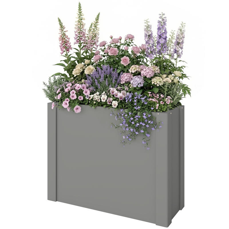 Raised Garden Bed - Outsunny Verhoogd Moestuinbak Galvaniseerd Plantenbak Buiten