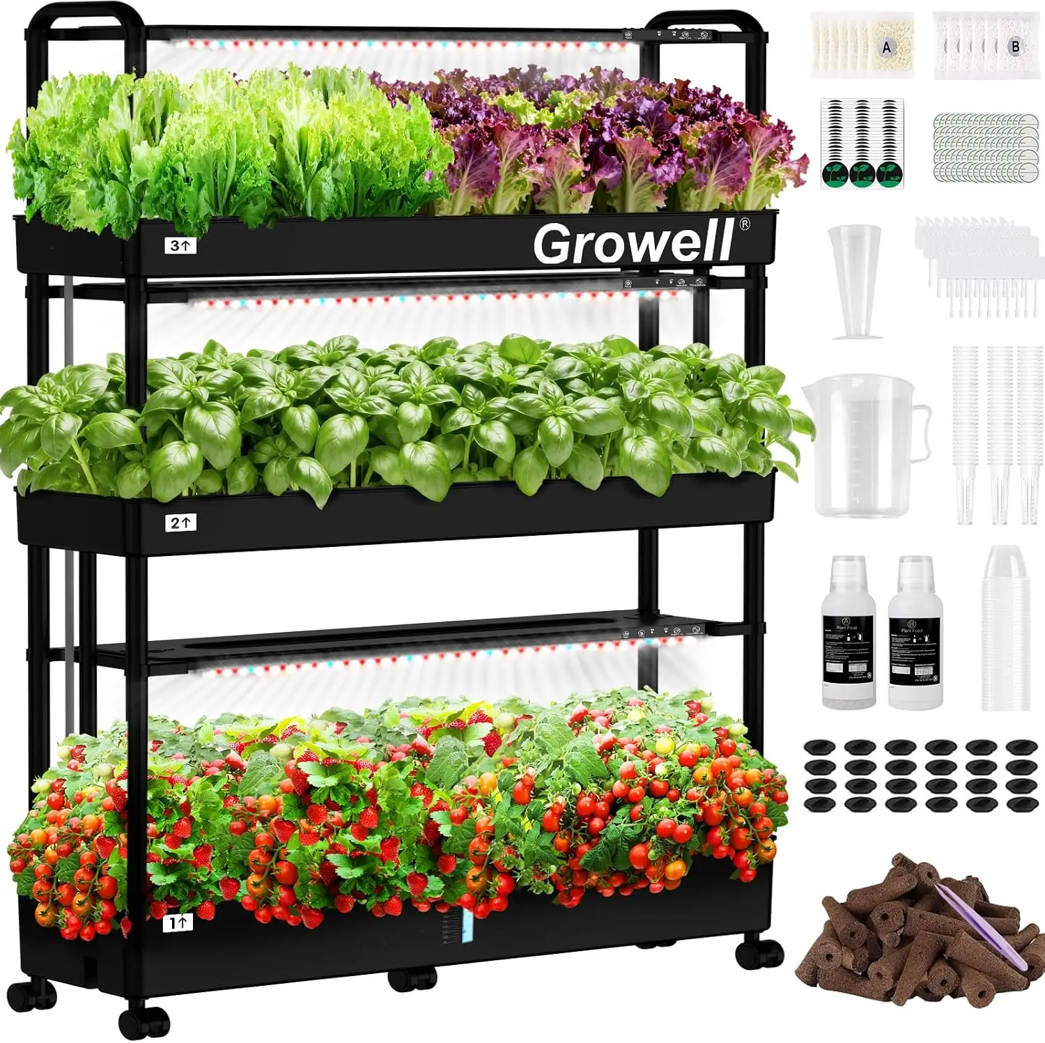 Indoor Herb Garden - Groot hydrocultuur kweeksysteem, 90 potjes verticale