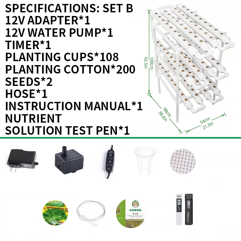 Set voor een systeem voor groe - Hydroponic Kit recensie en prijs